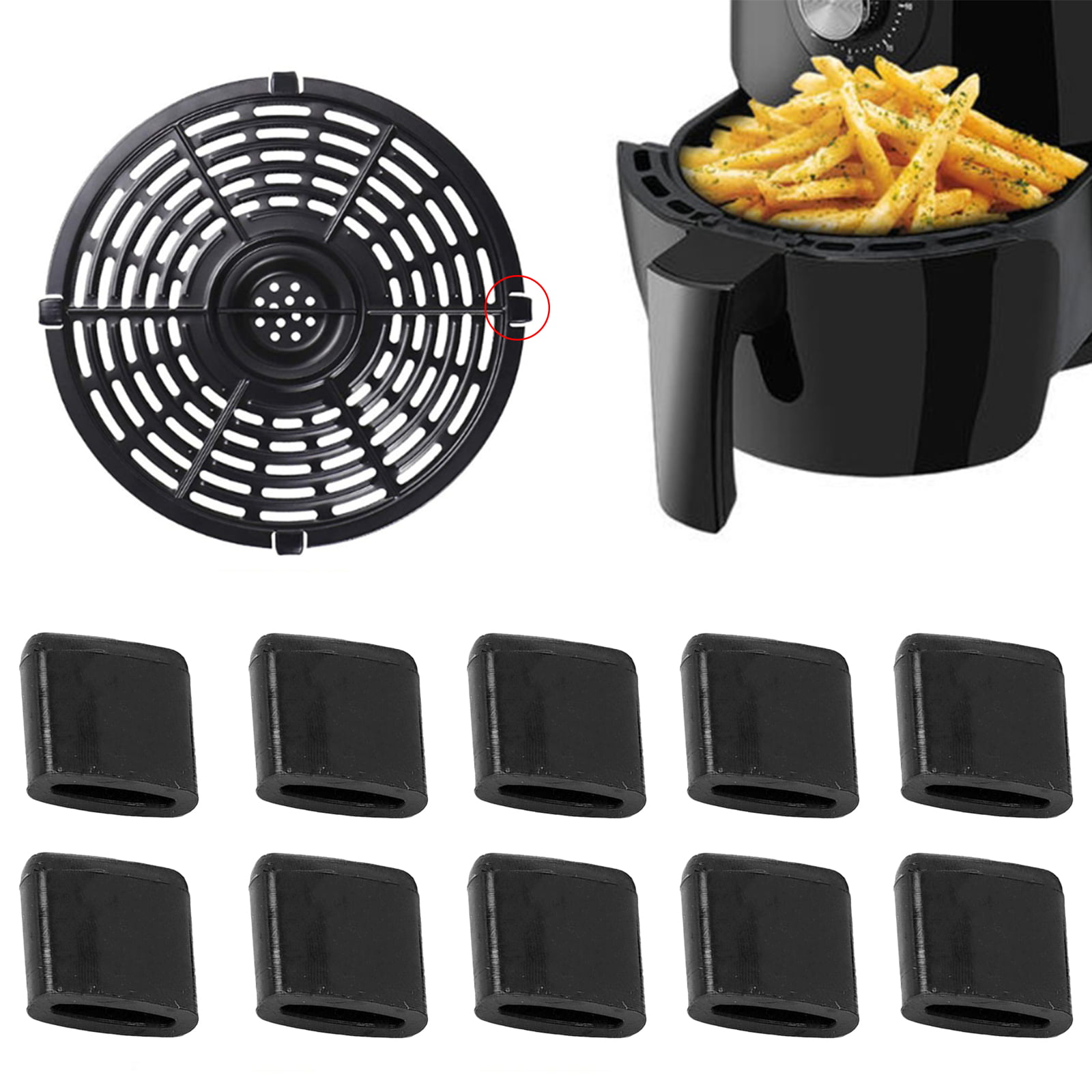 Non Stick Pizza Chips Oven French Fries Crisper Roasting Food Tray Carbon Steel 