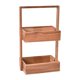thumbnail image 3 of Estante de ducha de pie, estante de almacenamiento de 2 niveles, estante para mostrador, elegante estante de madera con asa para baño, oficina,, 3 of 8