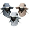 thumbnail image 2 of BadPiggies Wide Brim Sun Hat 3-in-1 UV Protection Fishing Cap with Removable Face & Neck Flaps (3-Color), 2 of 9