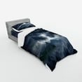 thumbnail image 3 of Ambesonne Blue Bedding Set 4 Pcs, Stromy Sky over Mountains, Queen, Blue, 3 of 3