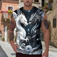 thumbnail image 6 of Yopmin Mens Graphic Tank Tops Dragon Crew Neck Fashion Graphic Tank Tops Summer Sleeveless Shirts for Sports Fitness, 6 of 8