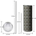 thumbnail image 5 of 20oz Black Buffalo Geometric Pattern Skinny Tumblers Stainless Steel Tumbler with Lid and Straw,Vacuum Insulated Double Wall Travel Tumbler Cups with Cleaning Brush for Coffee,Tea, 5 of 6