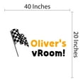 thumbnail image 4 of Sports Personalized Wall Decals for Boys Bedroom - Racing Sports Checkered Flag DIY & Creativity Custom Name Wall Sticker - Size: 40 In x 20 In, 4 of 4