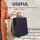 thumbnail image 5 of Handle Paper Bag Bakery Food Packaging Kraft Paper Dark Blue Oilproof Waterproof 10Pcs, 5 of 5