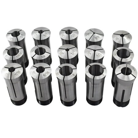 

Handdo 15-Pack Precision 5C Square Collet Set 1/8 In-1In Mill Chuck Holder