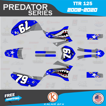 Kalair GFX Graphics Kit for Yamaha TTR125 (2008-2023) Predator Series Kalair GFX Graphics Kit for Yamaha TTR125 (2008-2023) Predator Series