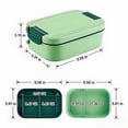 thumbnail image 2 of ASTOTSELL PP Leak-Proof, BPA-Free, Dishwasher/Microwave Safe, Stackable Bento Boxes, for Adults & Teens - Green, 2 of 6