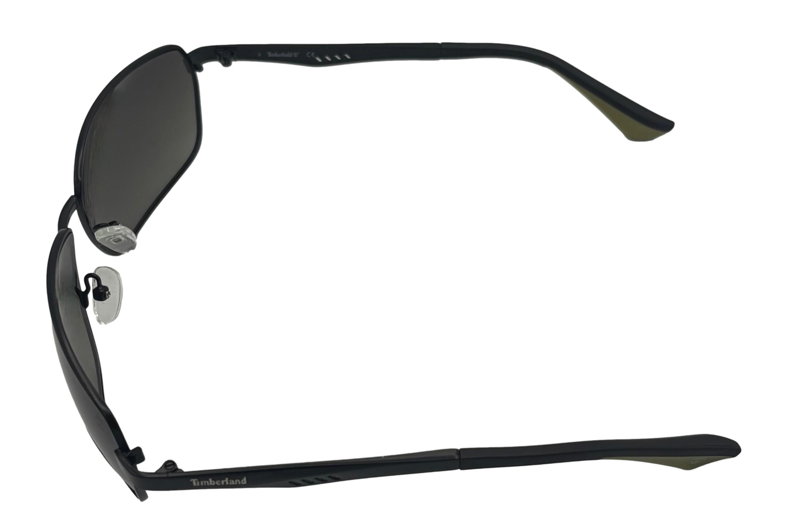 Timberland Men's Metal Aviator Polarized Sunglasses, Black, 1