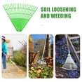 thumbnail image 2 of Shisuyan Garden Pine Needle Rake Portable Plastic Lawn Rake Garden Shrub Rake for Leaves, 2 of 8