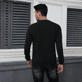 thumbnail image 6 of SOMER Men's Sweater Pullover Crewneck Sweatshirts for Men Fall Pullover Sweater for Men Casual Fashion Lightweight Waffle Long Sleeve Tops, 6 of 7