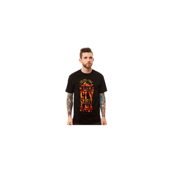 Fly Society The Aztec Stack - Camiseta gráfica para hombre, color negro, pequeña
