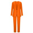 thumbnail image 4 of DeHolifer Blazer for Womens Spring Suit Set Dressy Casual Business Work 2 Piece Outfits for Office Open-Front Blazer and Pants Solid Sets Orange S, 4 of 7