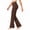 Brown, variant on Bootcut Work Pants for Women, 80% Polyester 20% Spandex 4-Way Stretch Dress Trousers with Mock Fly and 2 Back Pockets