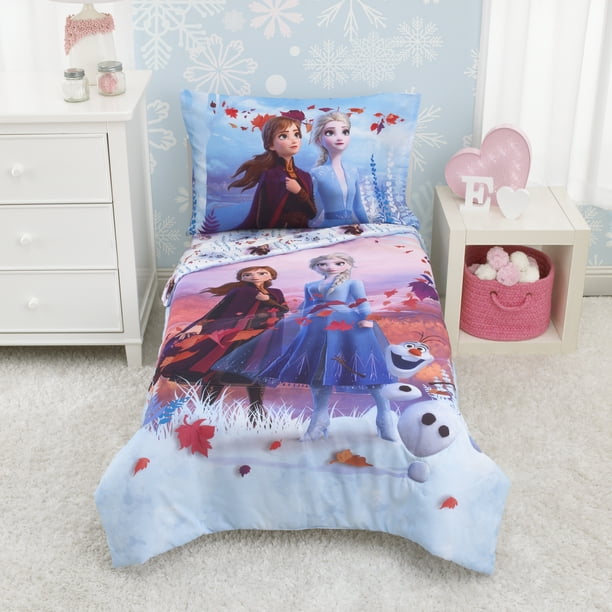 Disney Frozen Ii 4 Piece Magical Journey Toddler Bedding Set White, Lion King Toddler Bed Sheets