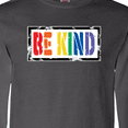 thumbnail image 4 of Inktastic Be Kind Stencil LGBT Rainbow Long Sleeve T-Shirt, 4 of 5