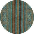 thumbnail image 1 of Ahgly Company Indoor Round Abstract Light Blue Modern Area Rugs, 7' Round, 1 of 4
