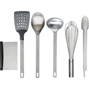 Babish 11 Piece Essential Wood, Silicone, and Stainless Steel Tool Set