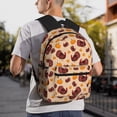 thumbnail image 3 of Gukieu Thanksgiving Turkey and Pumpkin Print Backpack, Waterproof Backpack with Adjustable Shoulder Straps, Suitable for Campus, Business, Travel, Unisex, 3 of 6