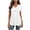 White, variant on hoksml Women's V-Neck Short Sleeve T-Shirt Casual Flowy Curved Hem Tops for Everyday Wear