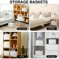 thumbnail image 4 of 4 Pack Storage Baskets for Organizing, Woven Basket with Handles, 12.5"Lx9.1"Wx7.9"H, White, 4 of 7