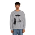 thumbnail image 4 of Cats with a UFO Unisex Heavy Blend™ Crewneck Sweatshirt, 4 of 7