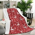 thumbnail image 2 of Christmas Blanket Santa Claus Deer Flannel Throw Blanket Soft Plush Snowman Blanket for Couch Sofa Bed Merry Christmas Home Decor 50x60”, 2 of 5