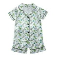 thumbnail image 1 of MIASHUI Girls Sleepwear and Robes Cartoon Print Short Sleeve Pajamas for Toddlers Comfortable Outfits for Spring and Summer Ideal for Home or Sleepover, 1 of 4