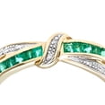 thumbnail image 3 of 9ct Gold Jewelco London Diamond Square 0.53ct Emerald Knot Eternity Ring 3mm, 3 of 7