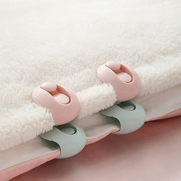 SHOWERORO 12Pcs Multi-purpose Duvet Cover Fixing Clip Plastic Quilt Binding Clips for Sleep
