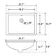 thumbnail image 2 of Lavabo Undermount para Baño, Lavabo Cerámico Blanco de 22"x16" con Desbordamiento para Tocador, Blanco, 2 of 6