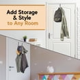 thumbnail image 4 of Happy Hooks Over the Door Hooks, 1-Pack, Black, 6.4" Height and 3.5" Width, High-Manganese Steel, 4 of 6