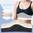 thumbnail image 5 of Cotton Boob Bra Towel 3 Layer Reusable Underboob Sweat Absorber Sling Bra Liner for Women White Anti Chafing （Black 1PC）, 5 of 8