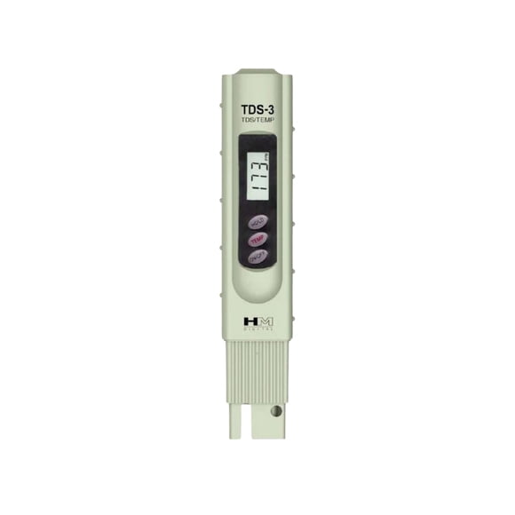 Medidor de TDS HM Digital TDS-3 portátil 0-9990 ppm con funda