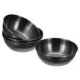 thumbnail image 1 of Plato de condimentos de acero inoxidable de 4 piezas, plato de bocadillos de cocina, herramientas de cocina negras, 1 of 5