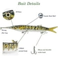thumbnail image 3 of ABPETE Fishing Lures,Multi-Joint Swimbait - Slow-Sinking Hard Bait for Largemouth Bass & Northern Pike, Saltwater Ready with Corrosion-Resistant Hooks, 3 of 7