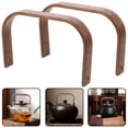 thumbnail image 1 of WEUVEB 2Pcs Kettle Handles Coffee Colored Wood for Easy Removal and Installation for Adults and Home Use, 1 of 5
