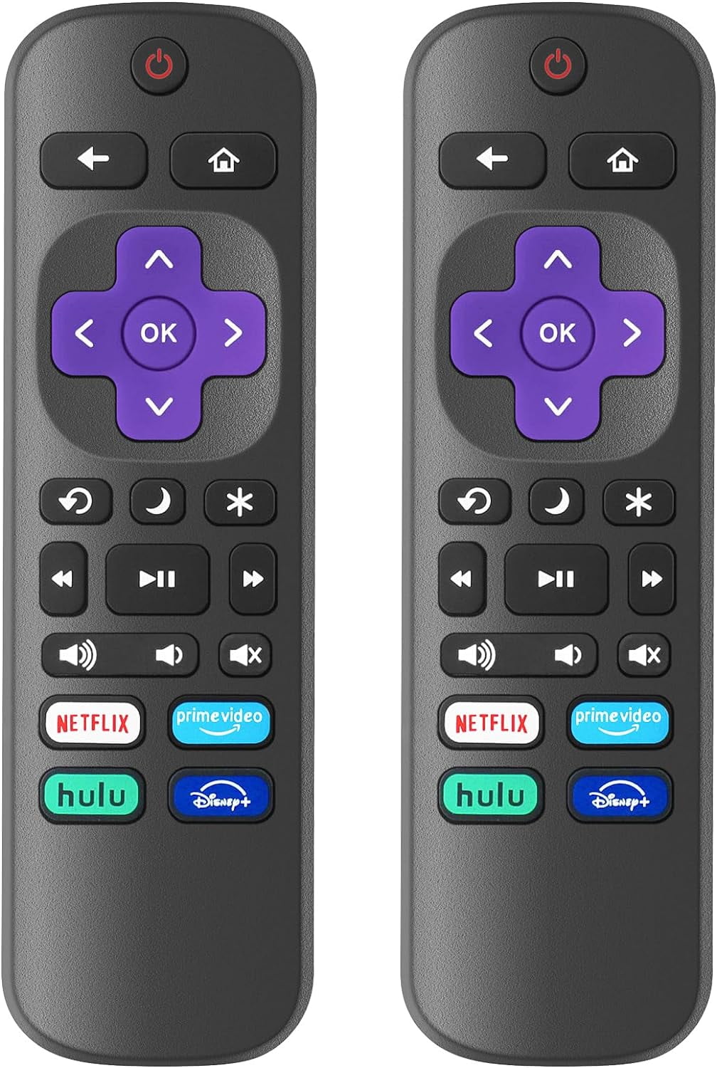 2-Pack Replacement TV Remotes for Roku TVs, IR Remotes for TV Only ...