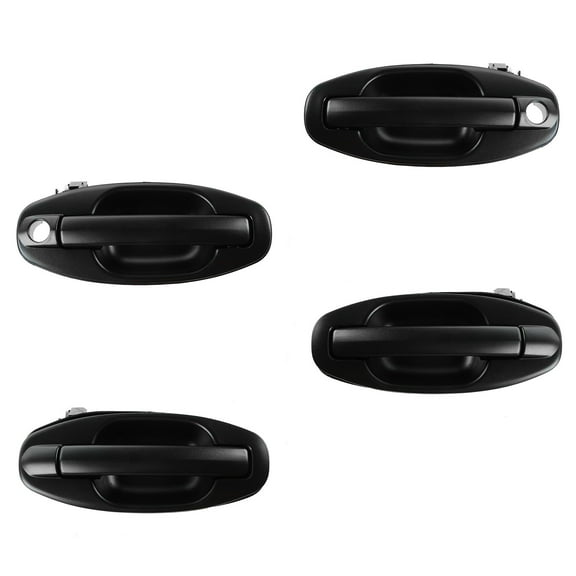 Exterior Outside Door Handle Textured Black L R Front Rear SET of 4 for Santa Fe DHA30286