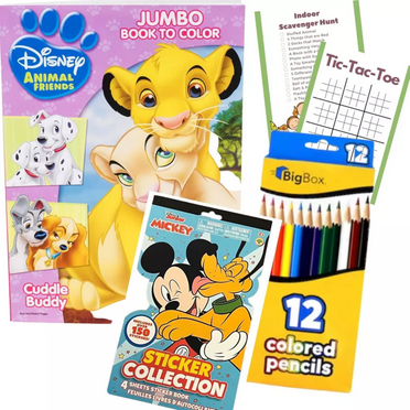 Disney Baby Animals Coloring Book Set with Pencils and Activities