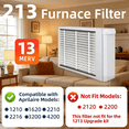 thumbnail image 3 of 2-Pack 213 air filter replacement Compatible with aprilaire 213 replacement filter-Merv 13 Air Purifiers,Whole House Models 1210， 1620， 2120， 2200， 2210， 2216， 3210， 4200， Size:20x25x4, 3 of 6