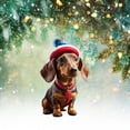 thumbnail image 5 of (B-5) coche perro salchicha Navidad plano para interior coche, 5 of 5