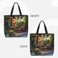 thumbnail image 2 of Disketp Charming Garden Patio Bolsa Tote de Lona para Mujer, Bolso de Hombro y Cruzado con Cierre de Cremallera, 2 of 7