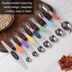 thumbnail image 2 of Cucharas de medición de mano Pastel seco Set de acero inoxidable Sistema de panadería Cocinero de cocina para niños Adultos Cocina Accesorios de herramientas de aceite de cocina 8 piezas, colorido Irene Inevent HA009706-04, 2 of 6