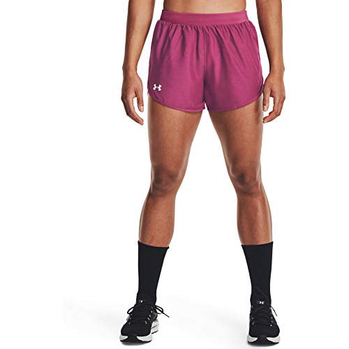 Under Armour Women's Fly By 2.0 Running Shorts , Pink Quartz Full Heather  (678)/Polaris Purple , Medium - Walmart.com
