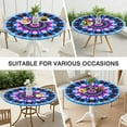 thumbnail image 7 of Colorful Tie Dye Mandala Pattern Round Fitted Tablecloth with Elastic Edge,Dining Table Cover Waterproof,Outdoor Round Tablecloth for Camping,Dining,Indoor and Outdoor, 7 of 7