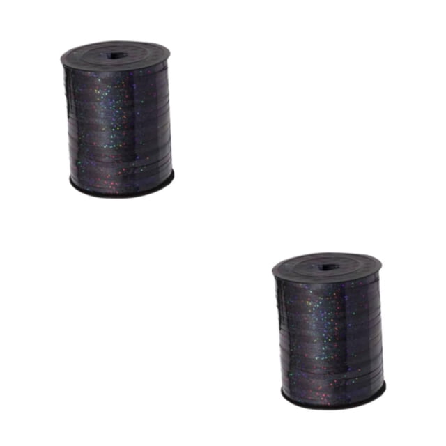 kurtrusly Sparkling Ribbon Balloon Sturdy And Durable For Crafts And Gift Packaging Tidy Golden Curled Ribbon balck 2Set