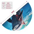 thumbnail image 3 of Yiaed Ice Blue Ocean Cute Dolphin Print Christmas Tree Skirt , Tree SkirtsTree Mat for Christmas Winter Holiday Indoor Decorations-30", 3 of 7