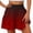 Red, variant on Vivianyo HD Shorts for Women Summer Clearance Women's Summer Solid Color High Waisted Shorts With Floral Pleated Hem Casual Shorts