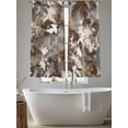 thumbnail image 5 of Collage Sheer Curtains 2 Panels Set Abstract Artistic Gradient Brown Gray Rustic Farmhouse Sheer Window Curtains Light Filtering Rod Pocket Voile Drapes for Bedroom Living Room 52"x63", 5 of 9