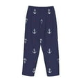 thumbnail image 5 of Fotbe Anchor Heart Blue Women's Pajama Pants,Sleepwear Pants,Pj Bottoms Drawstring And Pockets-Medium, 5 of 9
